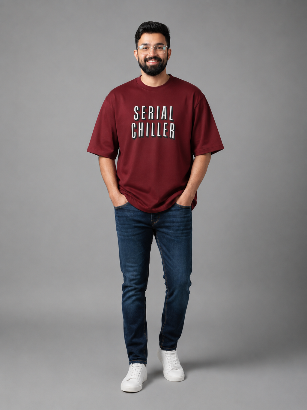 Maroon Premium Oversized T-Shirt - Serial Chiller