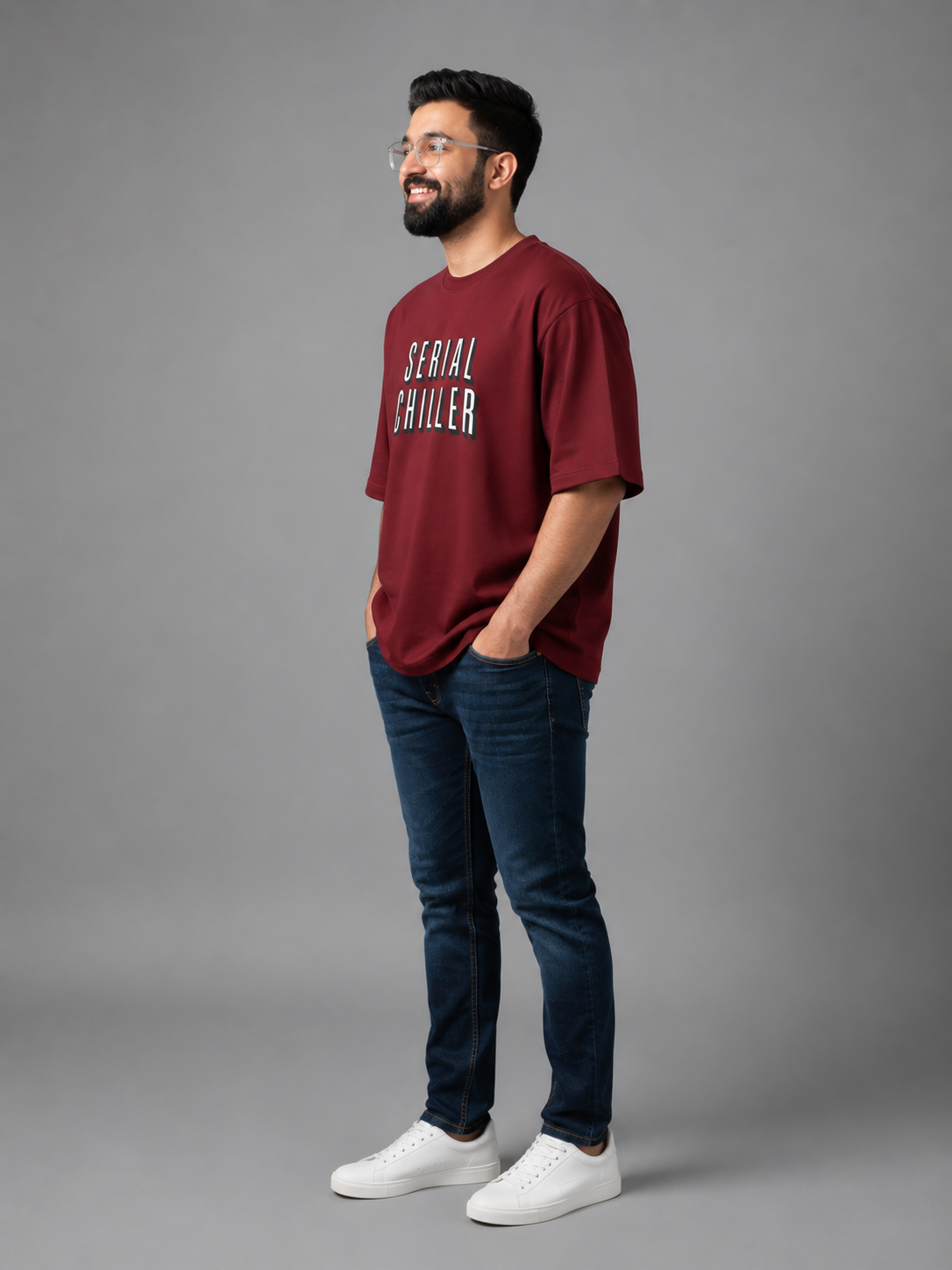 Maroon Premium Oversized T-Shirt - Serial Chiller