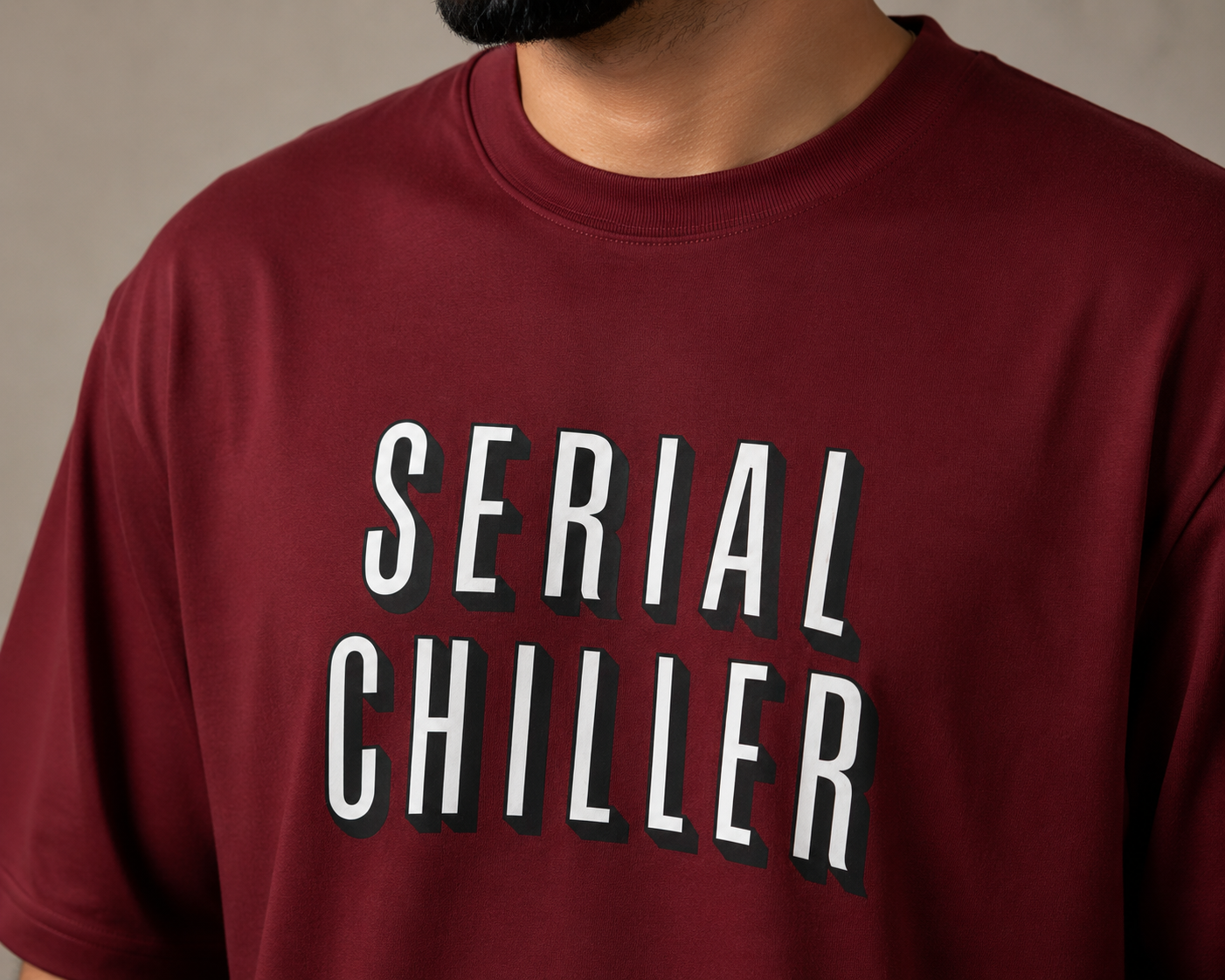 Maroon Premium Oversized T-Shirt - Serial Chiller