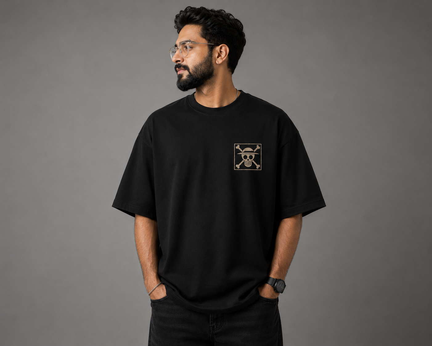 Black Premium Oversized T-Shirt - One Piece