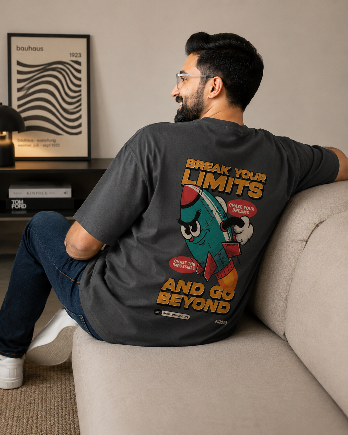 Grey Premium Oversized T-Shirt - break your limits