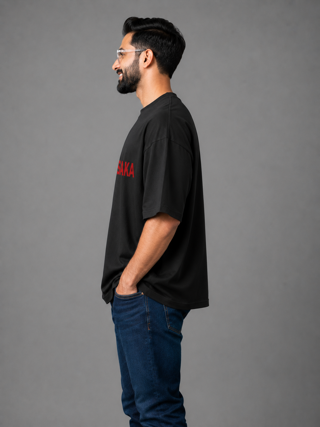 Black Premium Oversized T-Shirt - Osaka