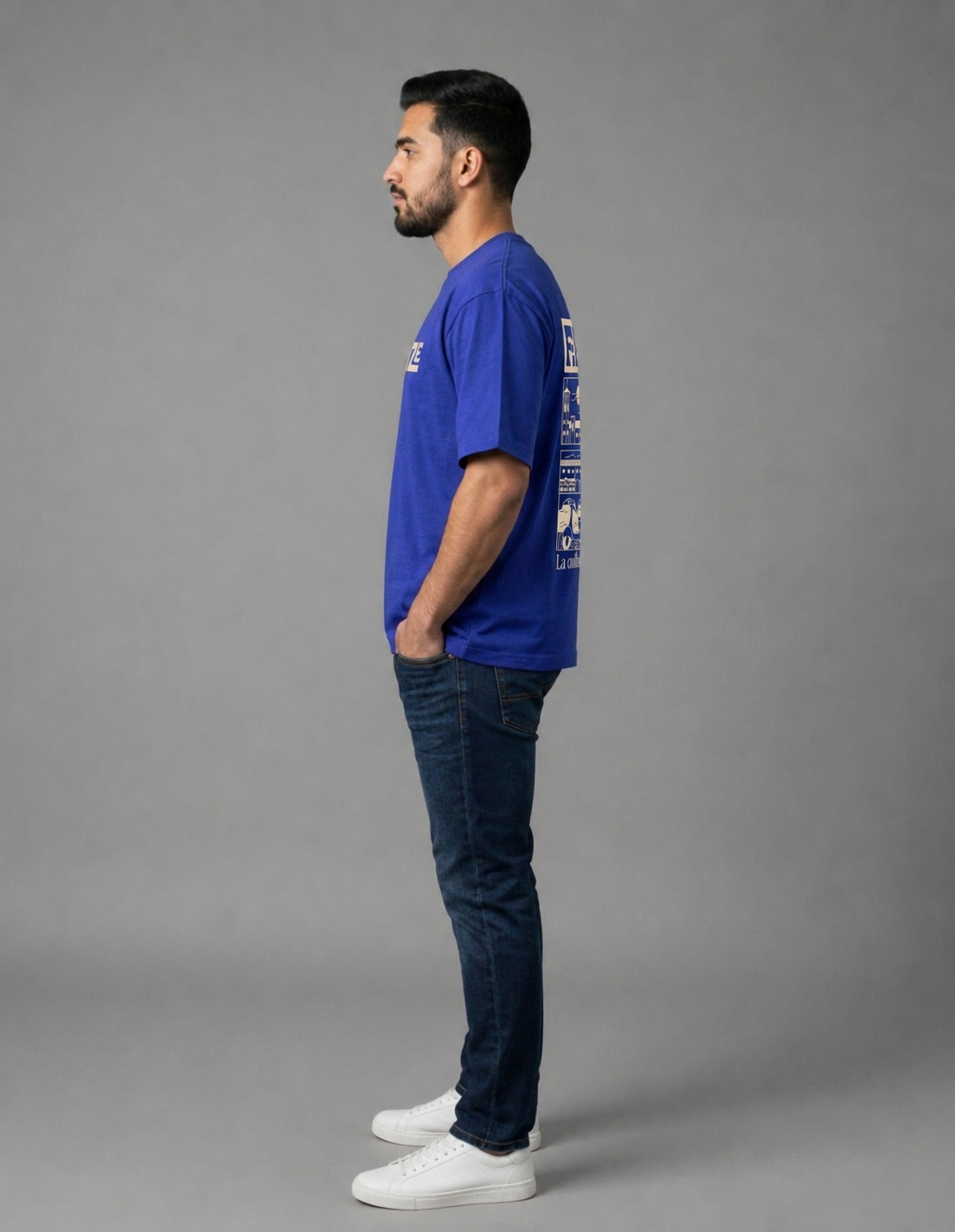 Royal Blue Premium Oversized T-Shirt - Firenze