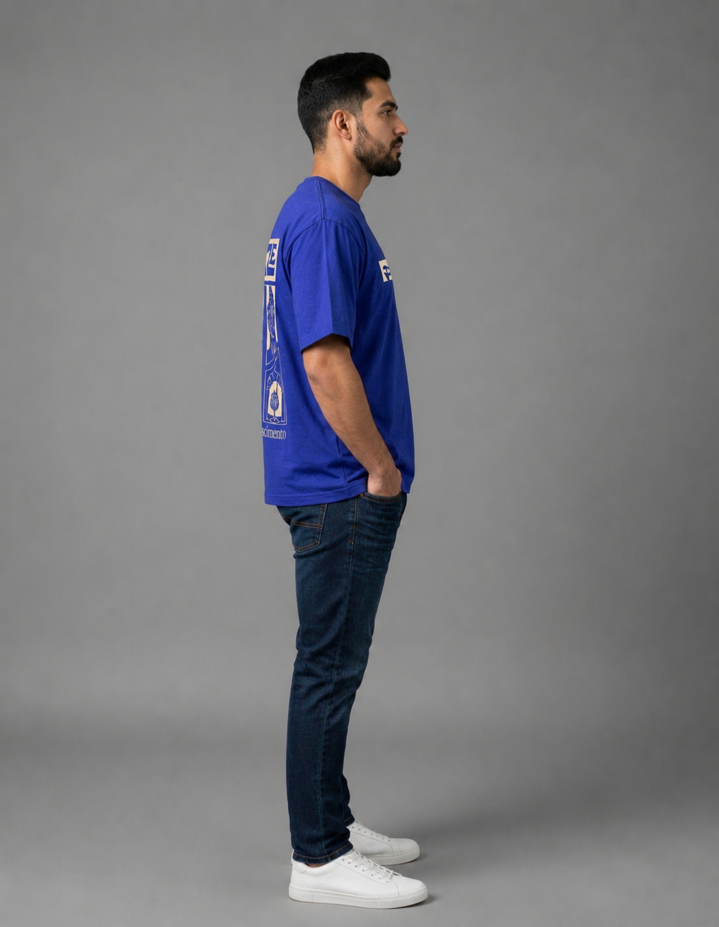 Royal Blue Premium Oversized T-Shirt - Firenze
