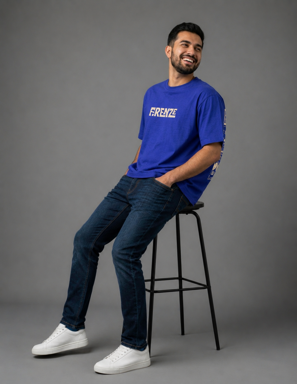 Royal Blue Premium Oversized T-Shirt - Firenze