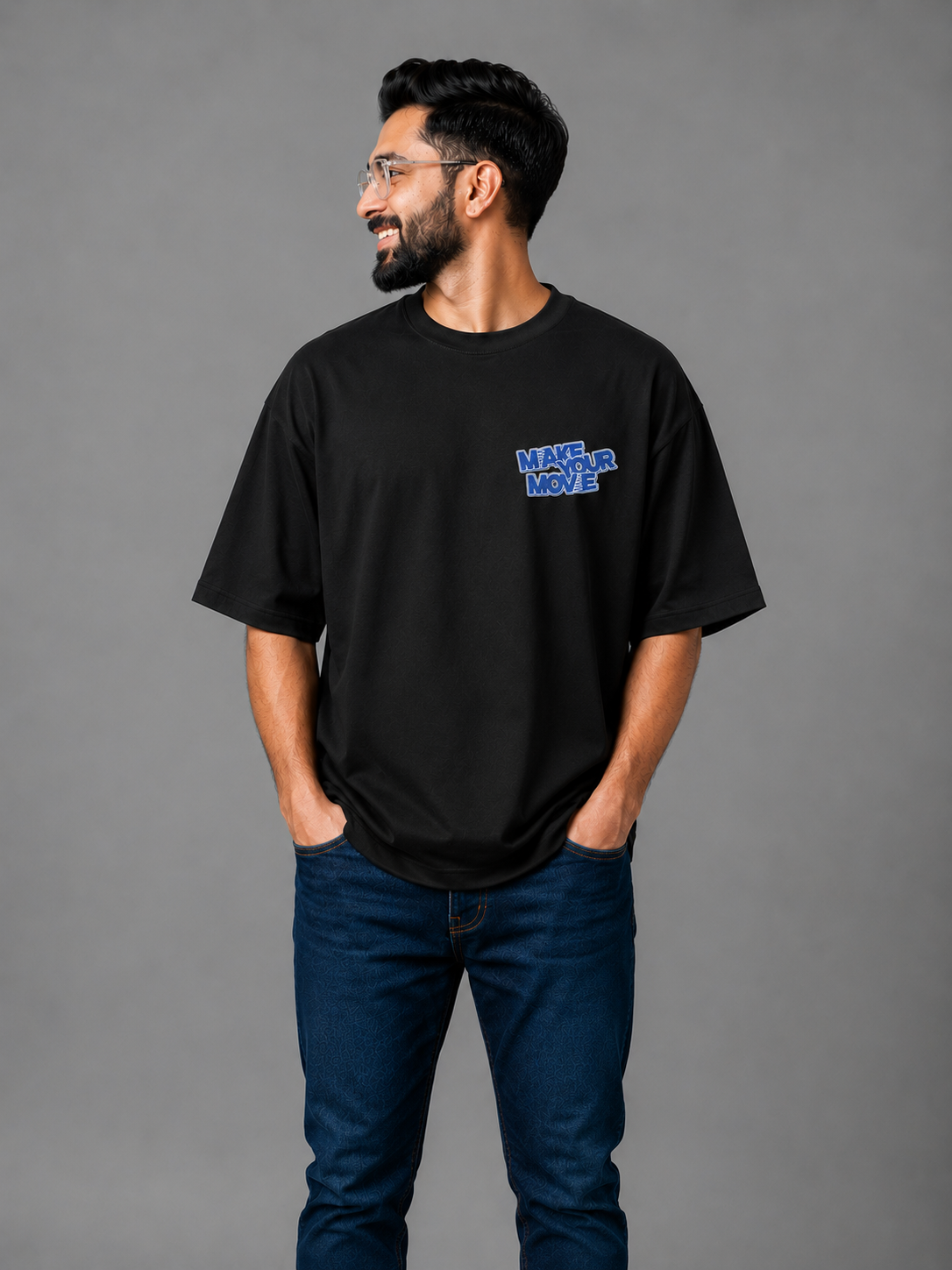 Black Premium Oversized T-Shirt - Make your move