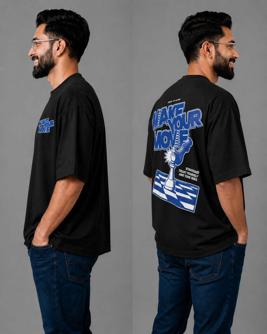 Black Premium Oversized T-Shirt - Make your move