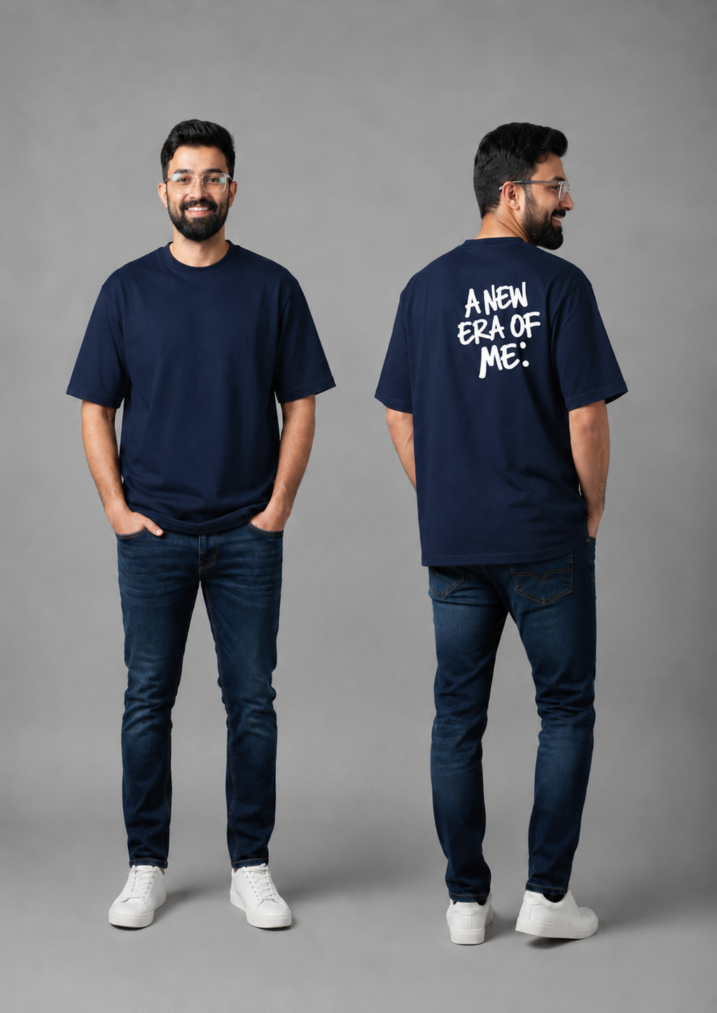 Navy Blue Premium Oversized T-Shirt - New Era