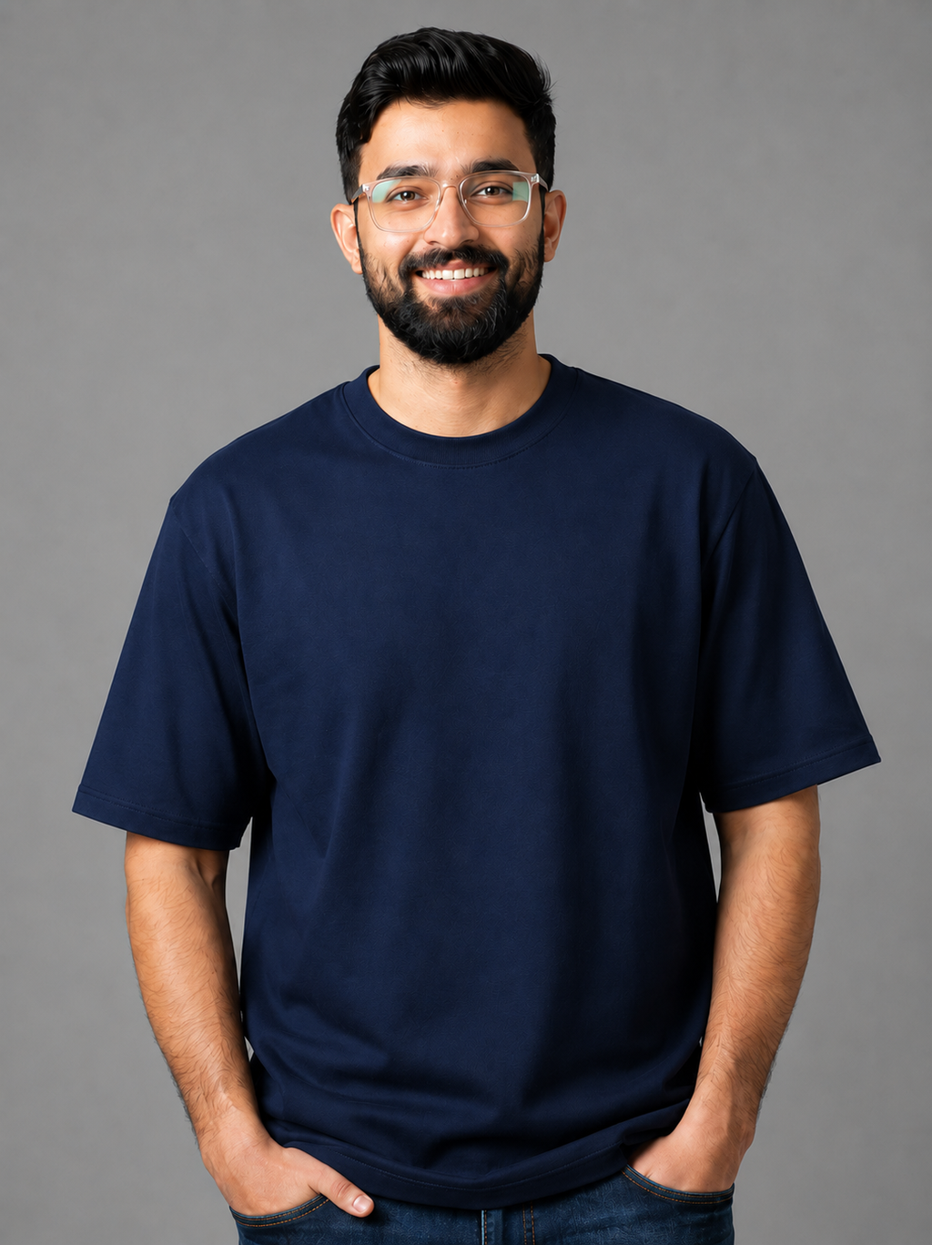 Navy Blue Premium Oversized T-Shirt - New Era