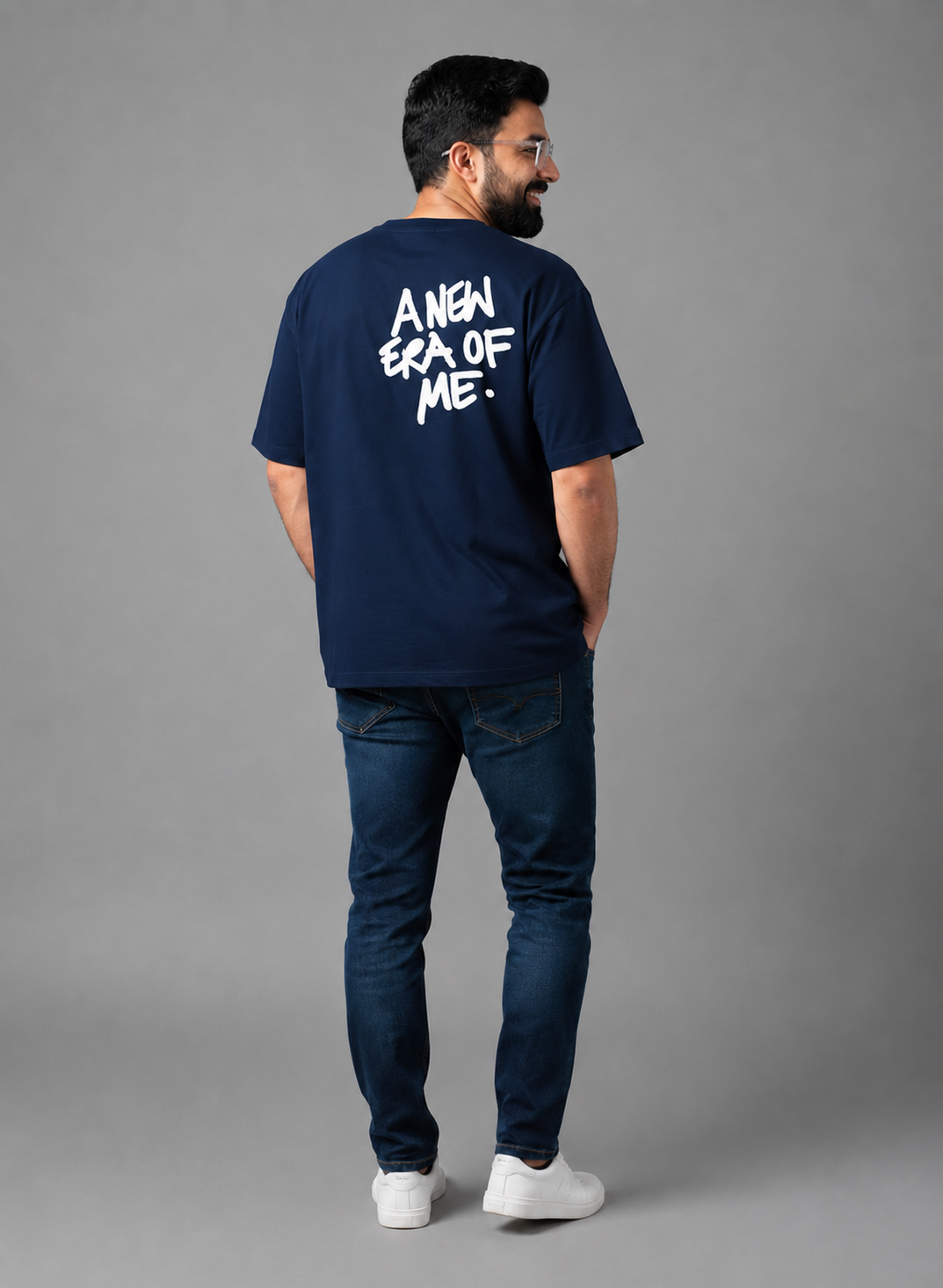 Navy Blue Premium Oversized T-Shirt - New Era