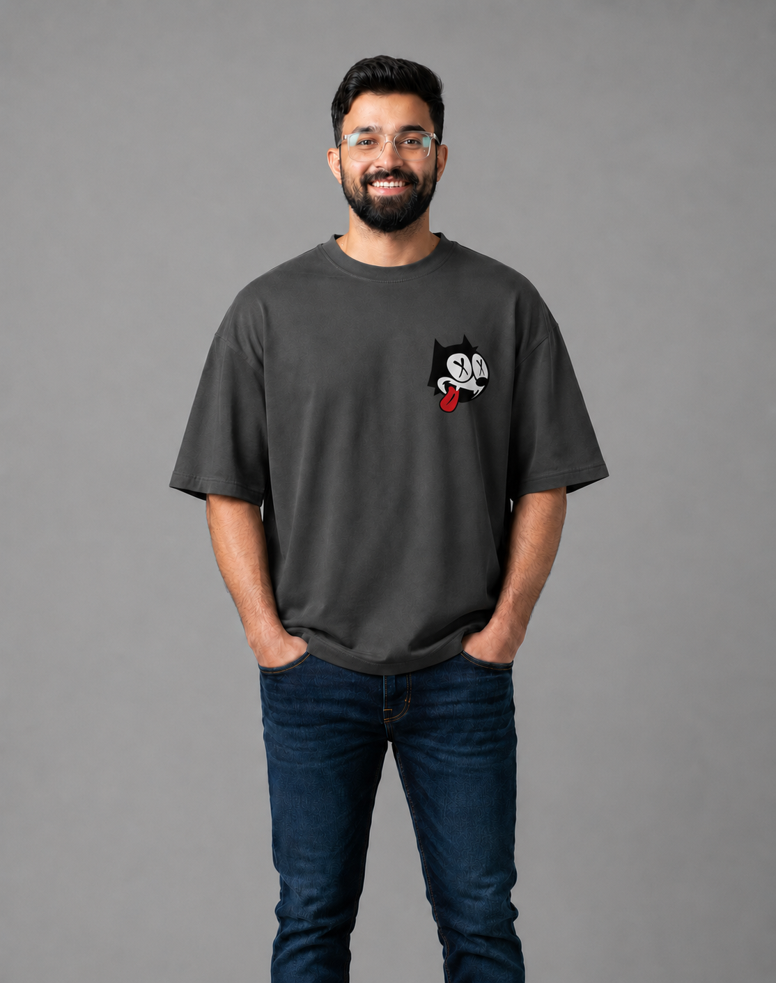 Grey Premium Oversized T-Shirt - Felix