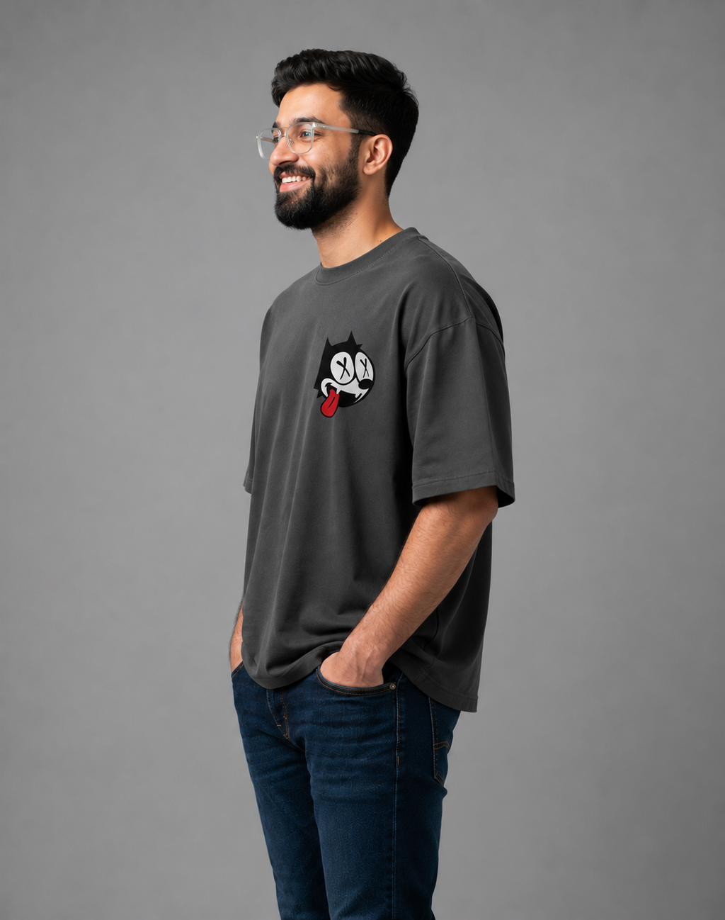 Grey Premium Oversized T-Shirt - Felix