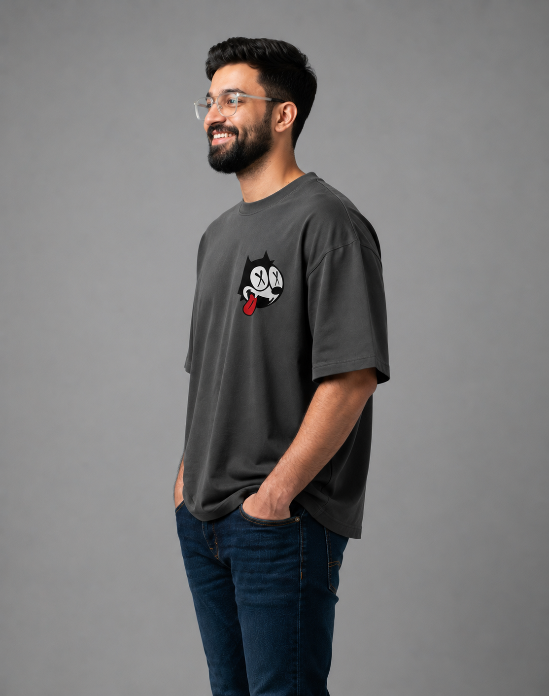 Grey Premium Oversized T-Shirt - Felix