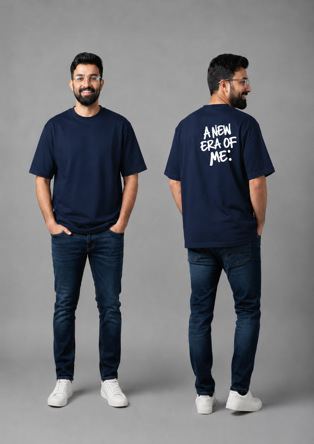 Navy Blue Premium Oversized T-Shirt - New Era