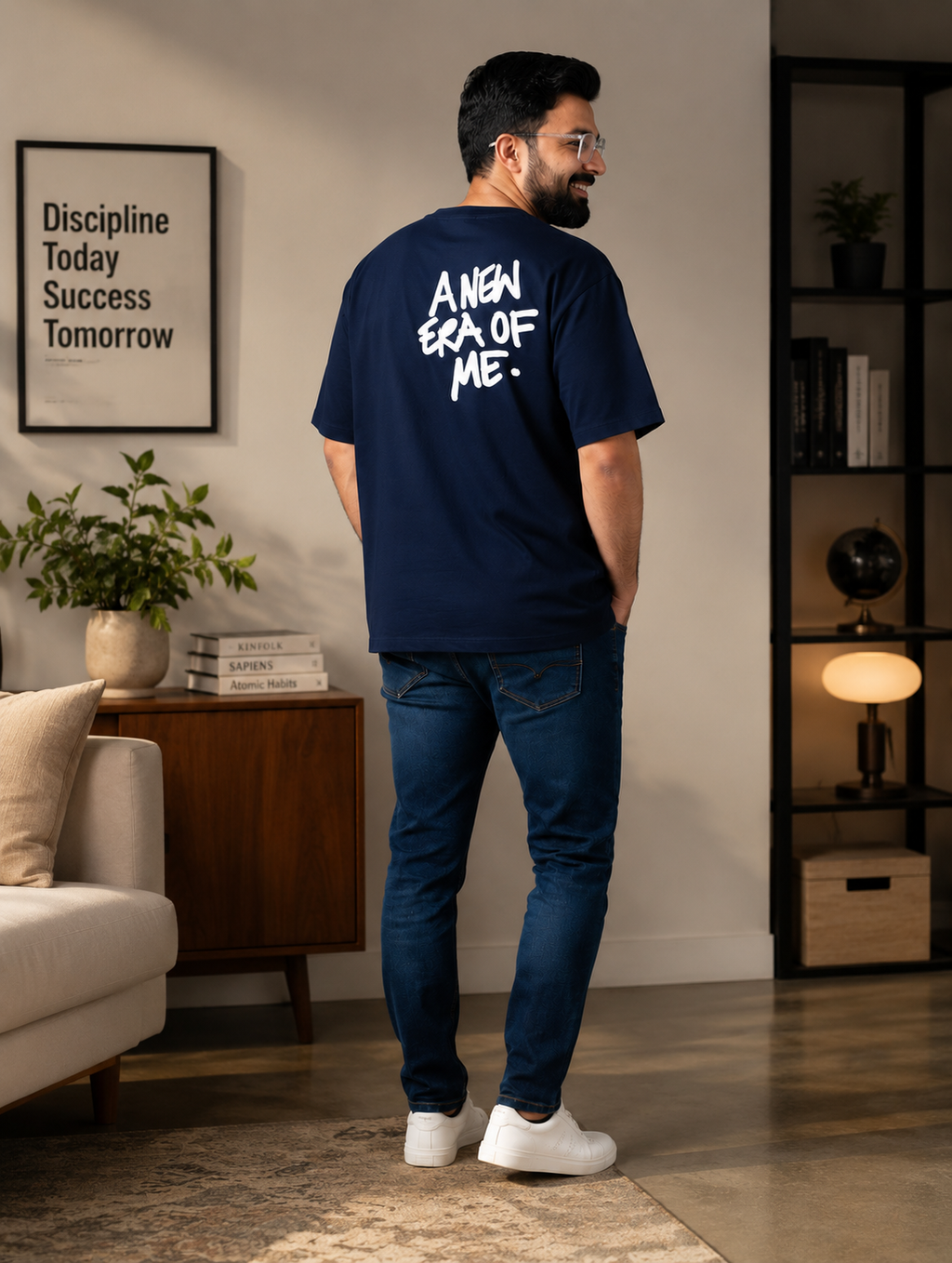 Navy Blue Premium Oversized T-Shirt - New Era