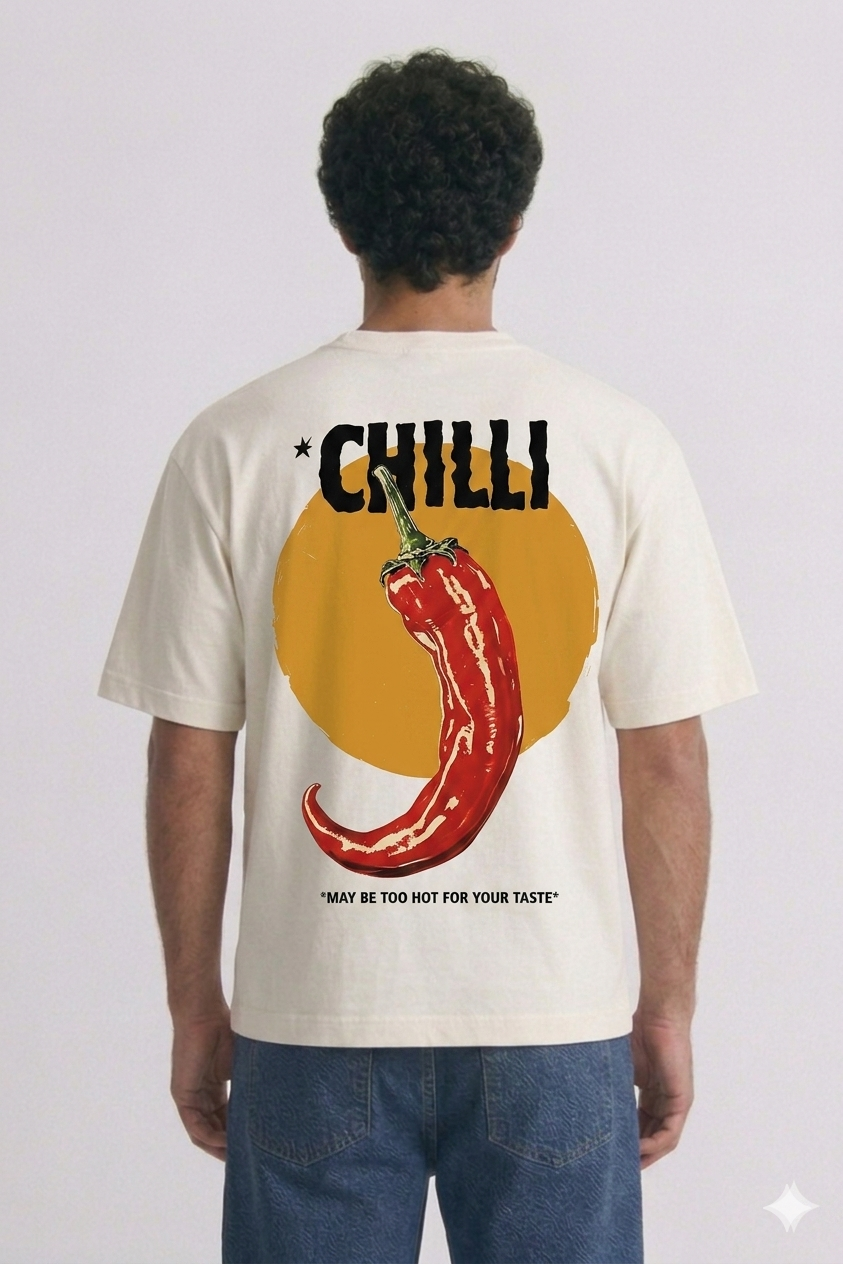 Off-White Premium Oversized T-Shirt - Chilli