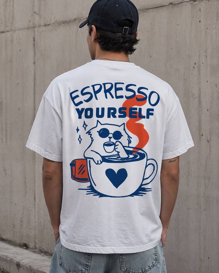White Premium Oversized T-Shirt - Espresso